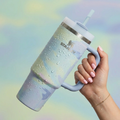 Lifestyn Aurora Finish Insulated Travel Tumbler with Handle & Straw
