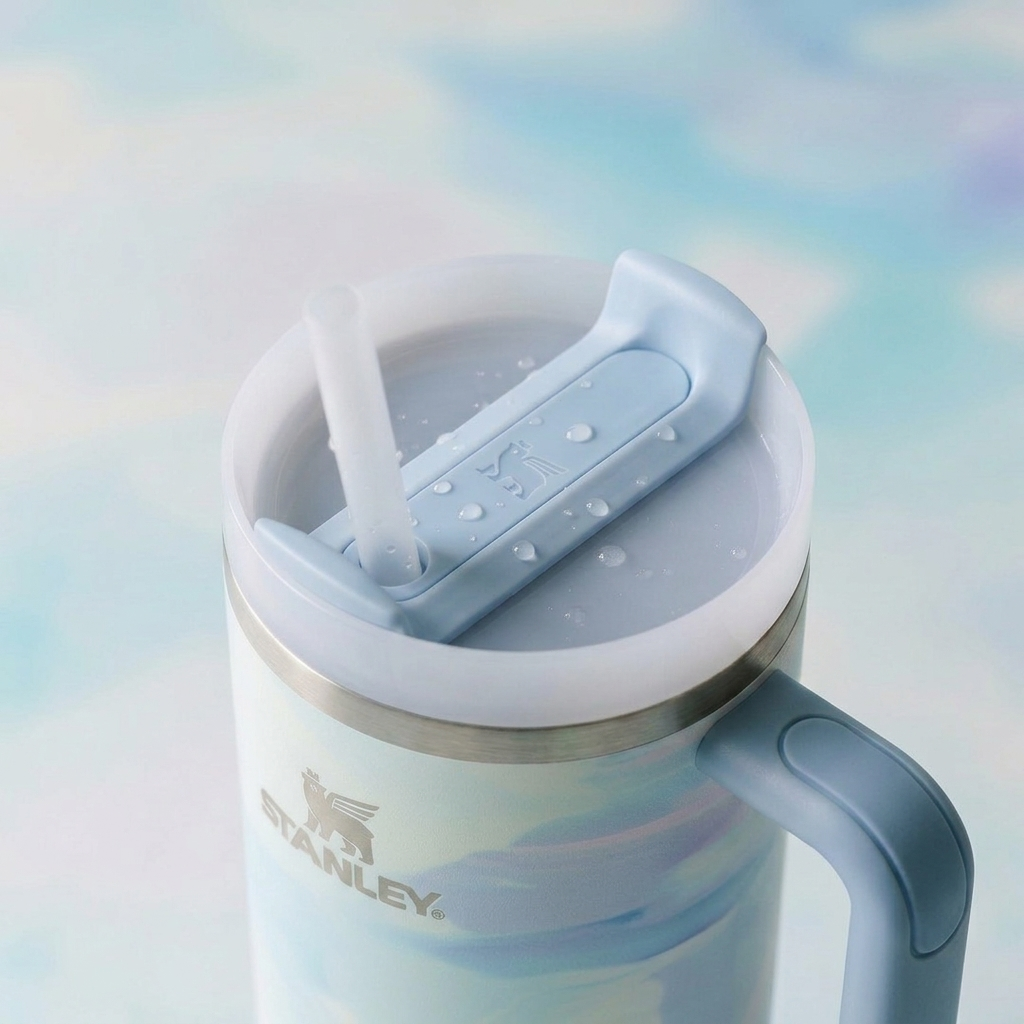 Lifestyn Aurora Finish Insulated Travel Tumbler with Handle & Straw