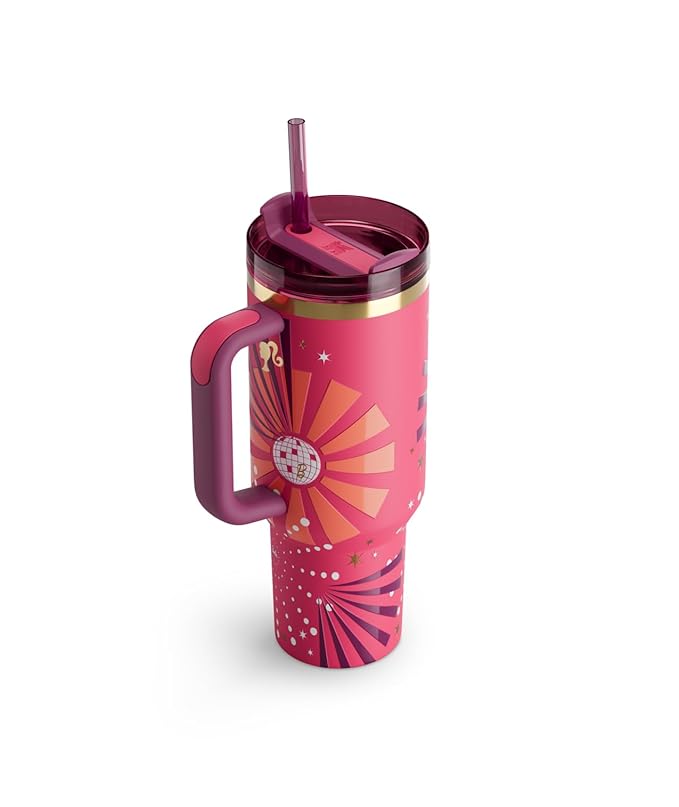 Lifestyn Insulated Travel Tumbler with Handle & Straw