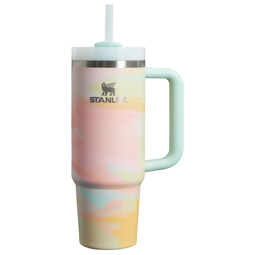 Lifestyn Pastel Marble Insulated Travel Tumbler with Handle & Straw