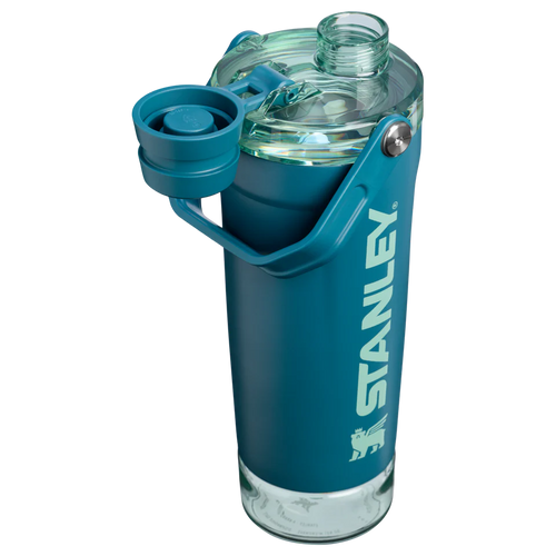 LifeStyn Active Vacuum Insulated Shaker Bottle with Storage Base – Coastal Teal