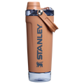 LifeStyn Active Vacuum Insulated Shaker Bottle with Storage Base – Toast Brown