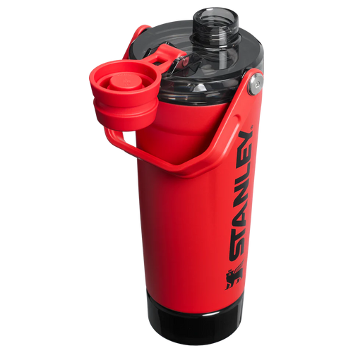 LifeStyn Active Vacuum Insulated Shaker Bottle with Storage Base – Chili Red
