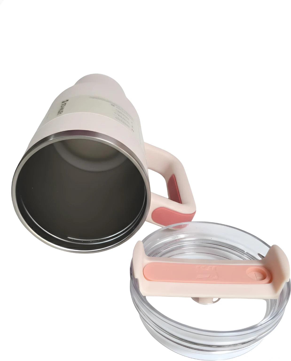 LifeStyn Labubu Pink Stripe Insulated Tumbler with Handle & Straw